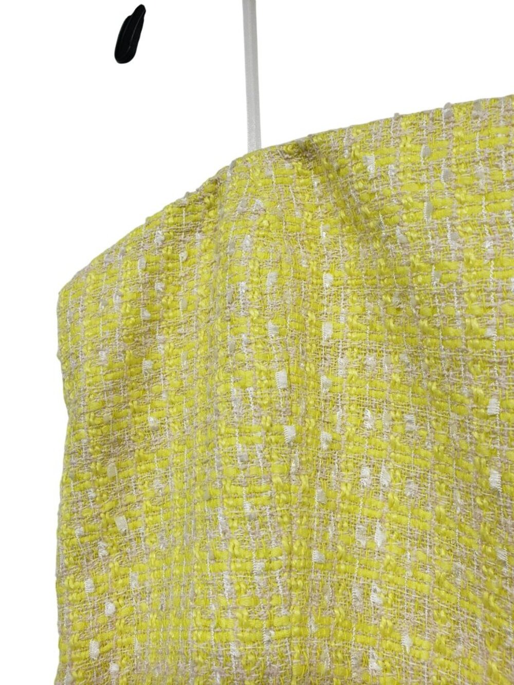 Amanda Uprichard x REVOLVE $250 Fae Yellow Tweed Belted Strapless Mini Dress - Picture 5 of 15